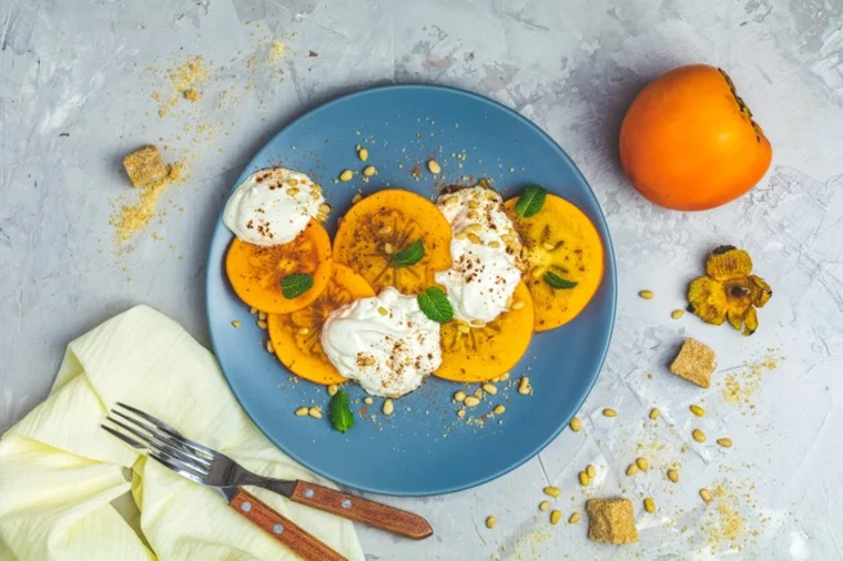 Winter Fruits and Vegetables Recipes - Persimmons Dessert